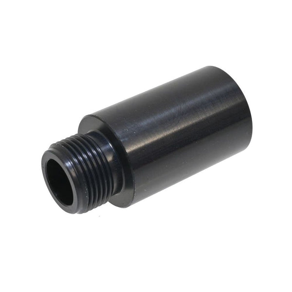 Airsoft gun barrel adapter for attaching suppressor or tracer uni
