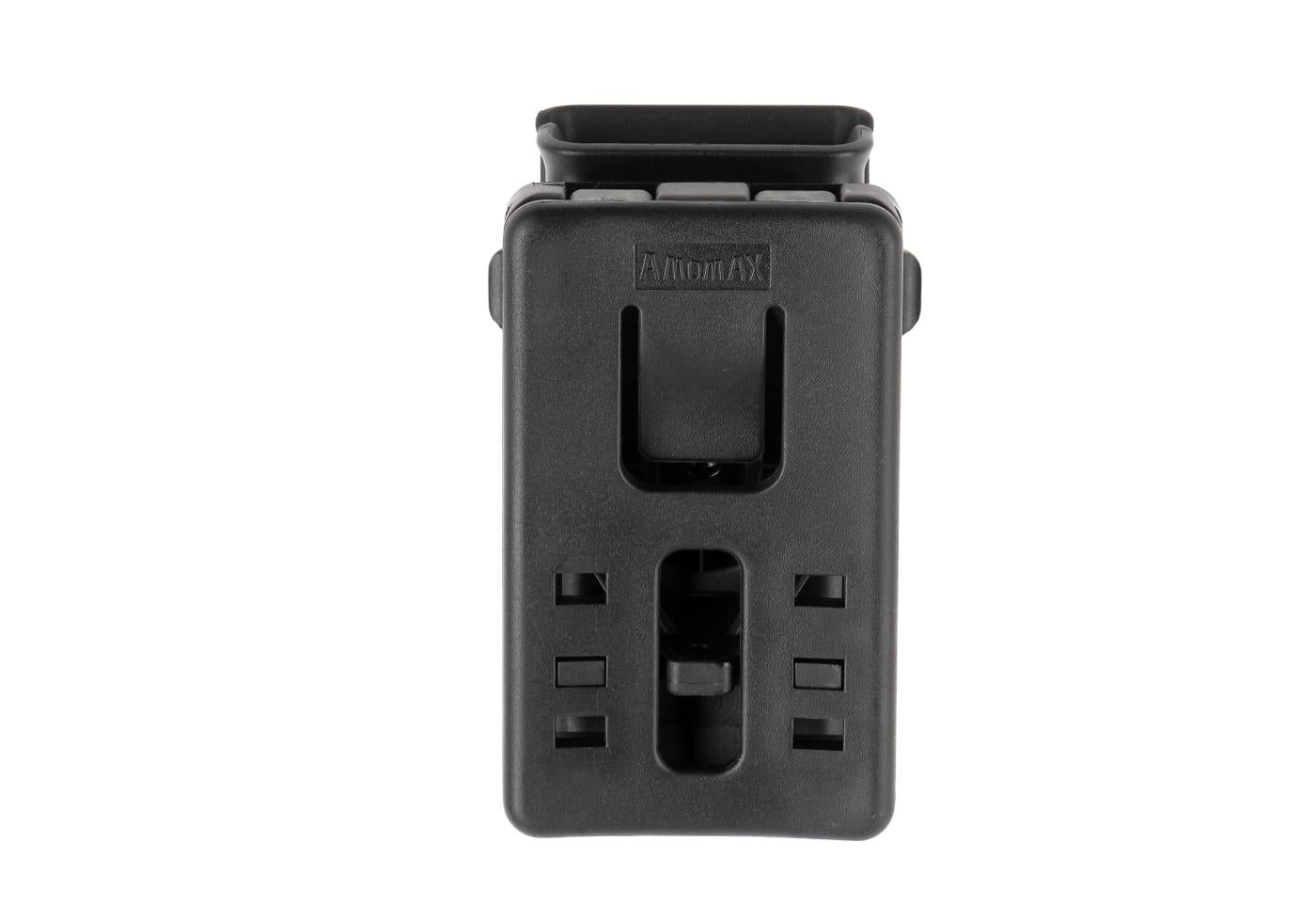 Amomax Universal Single Pistol Magazine Pouch With Belt Clip Black