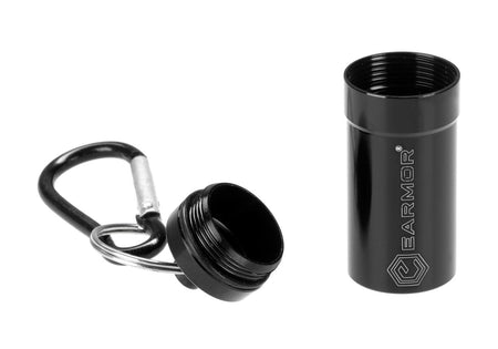 Earmor Earplugs Container Alloy Black Carbina