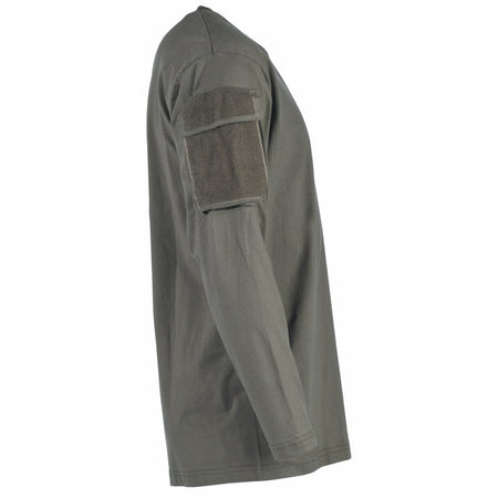 MFH Tactical T-Shirt Long Sleeved With Arm ID Panels Green