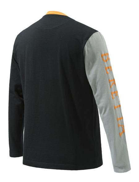 Beretta Victory Corporate T-Shirt Long Sleeves Black & Orange