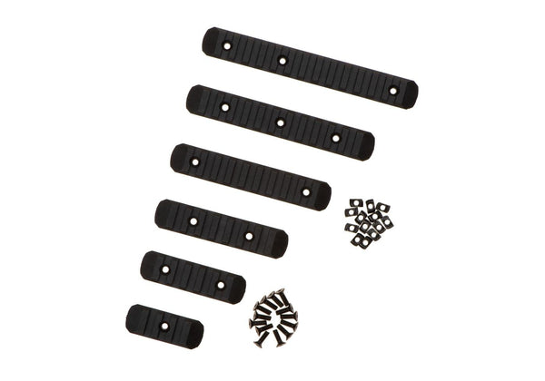 Wadsn MP Airsoft Rail Set for Keymod & M-LOK 6 Pack Black