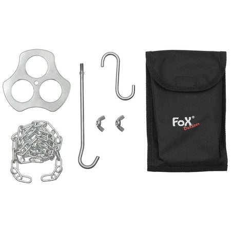 Fox Outdoors Camp Fire Tripod Cooking Pot Holder Stainless Steel