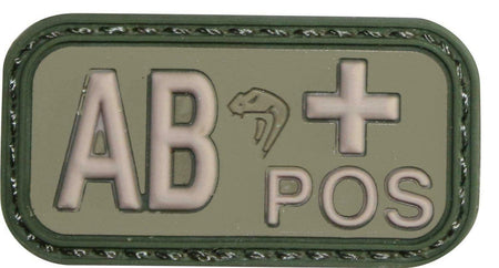 Viper Rubber Blood Group Patch Green