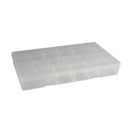 Leeda Fishing Multi Change Case Tackle Box 4-24 Compartments 35cm Clear