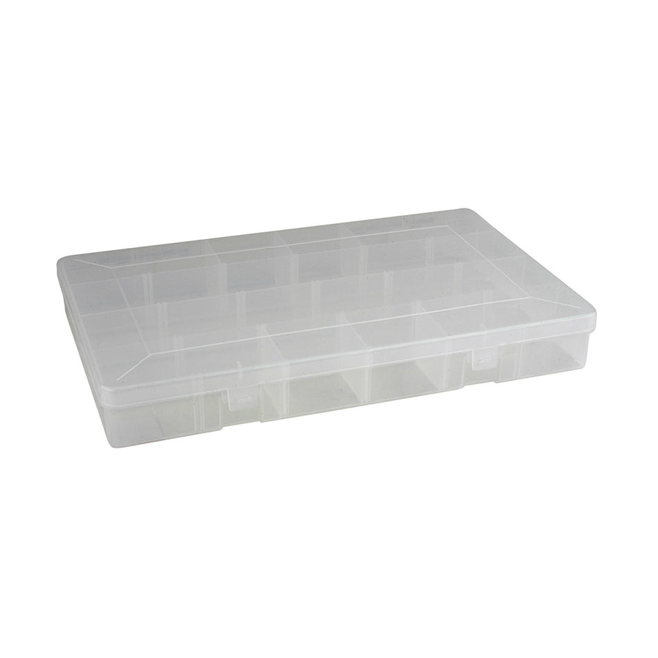 Leeda Fishing Multi Change Case Tackle Box 4-24 Compartments 35cm Clear