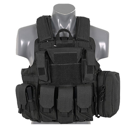 8 Fields Airsoft Combat Vest Black 