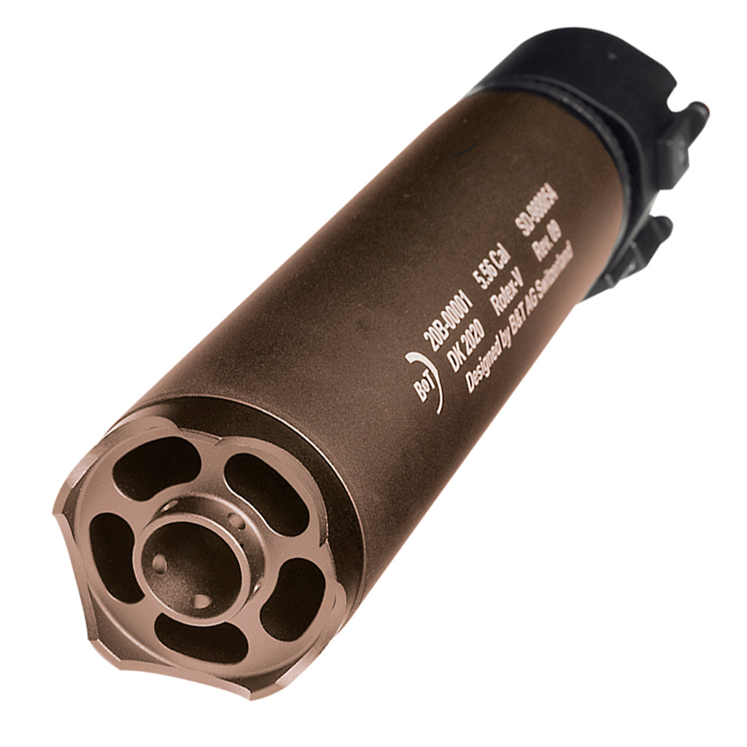 B&T Rotex-V Barrel Extension Mock Suppressor 197mm Mud Desert/Tan 