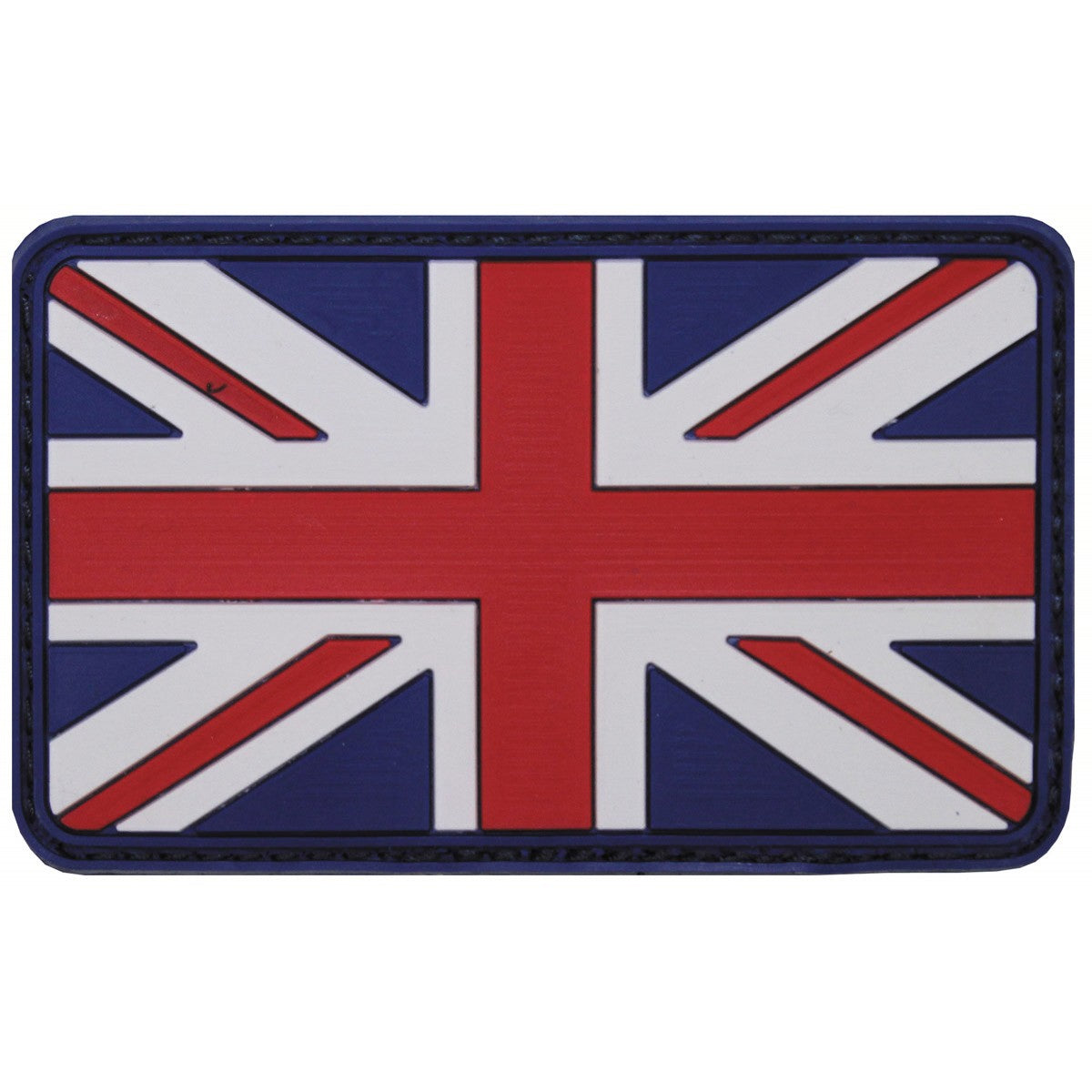 MFH UK Flag Rubber Patch 8 x 5 cm Hook & Loop Union Jack
