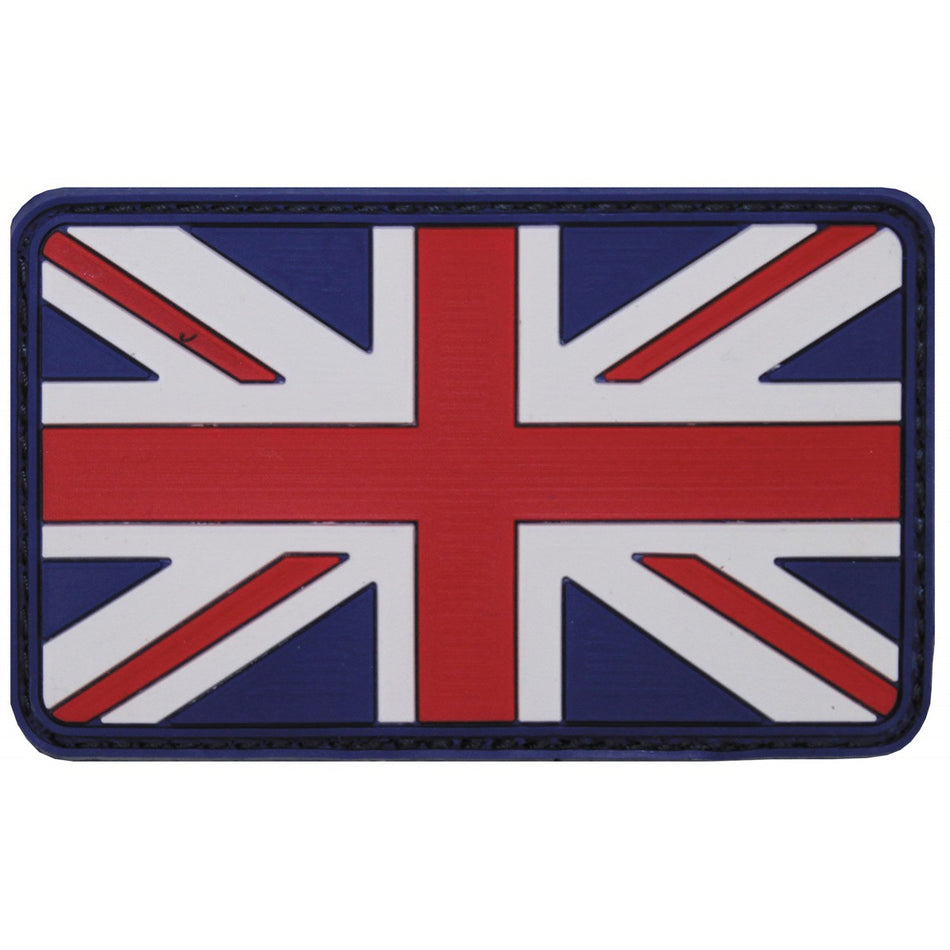 MFH UK Flag Rubber Patch 8 x 5 cm Hook & Loop Union Jack