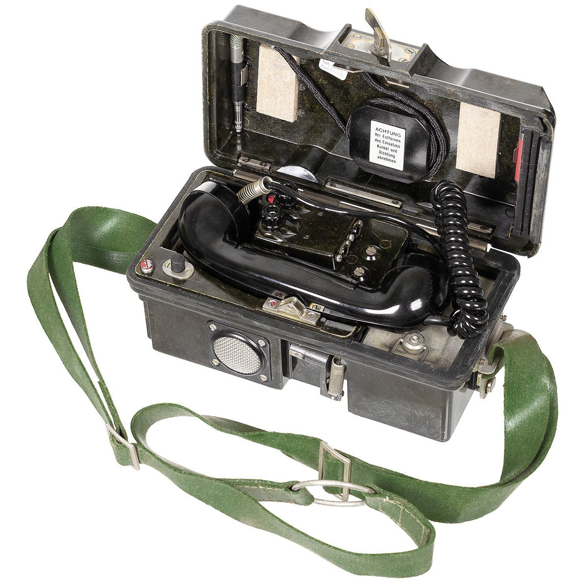 Ex Army Surplus German NVA Field Phone In Case