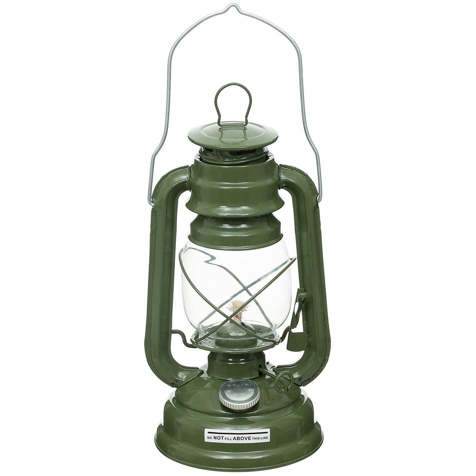 MFH Storm Kerosene Paraffin Tilly Lamp Lantern 13cm OD Green