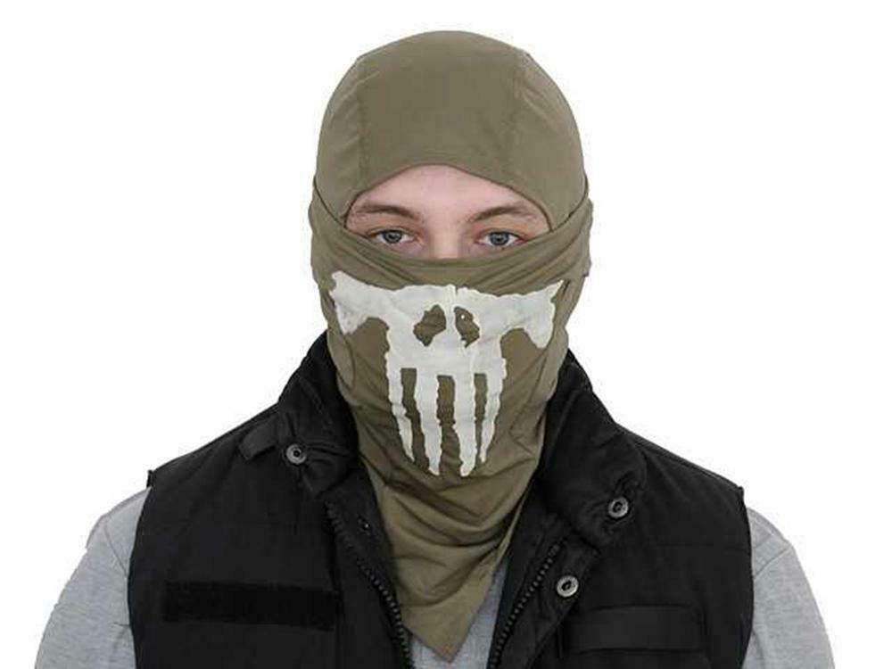 Emerson Lightweight Balaclava Skull Olive Green