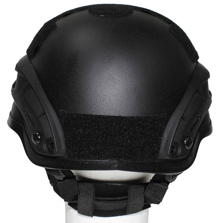 MFH MICH 2002 Style Airsoft Helmet Rails Lightweight ABS Black