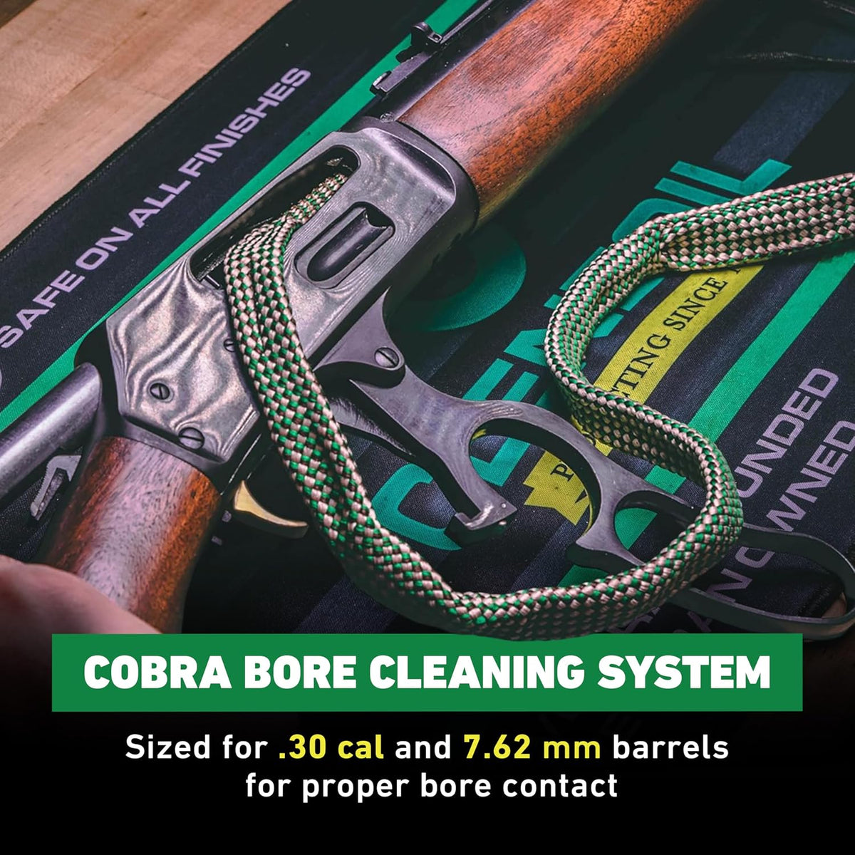 Clenzoil Cobra Bore Cleaning Rope Snake Rifle Pistol .30 / 7.62