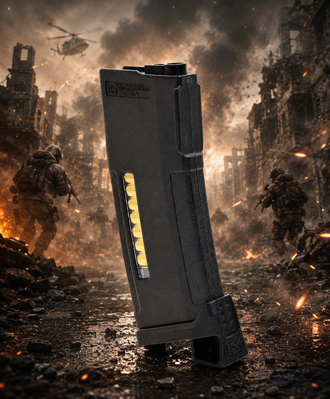 Black airsoft rifle magazine with BB viewing window – Airsoft magazines at Bullseye Country Sport