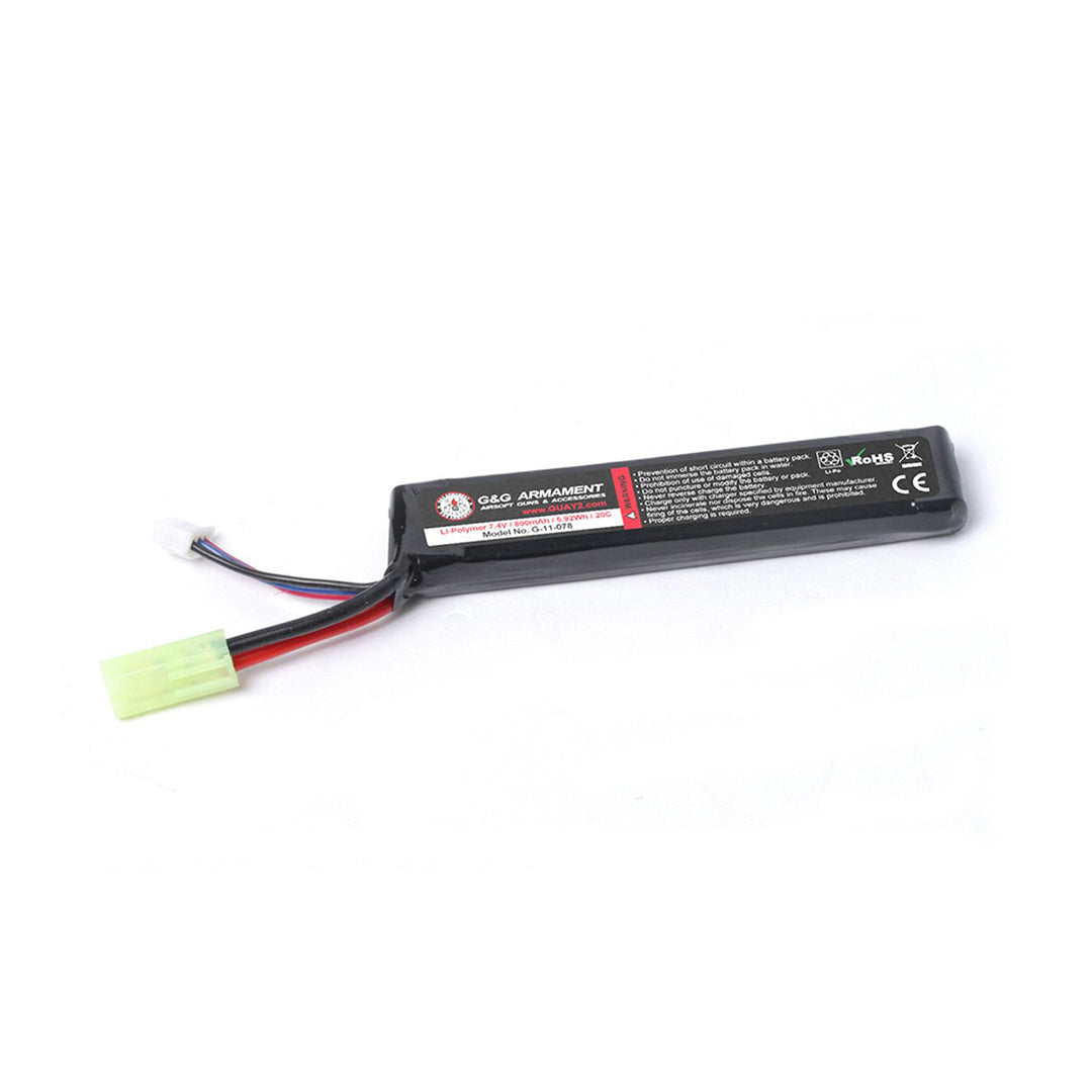 G&G 7.4V 800mAh 20C Lipo Lithium Polymer Battery (InStore Only)