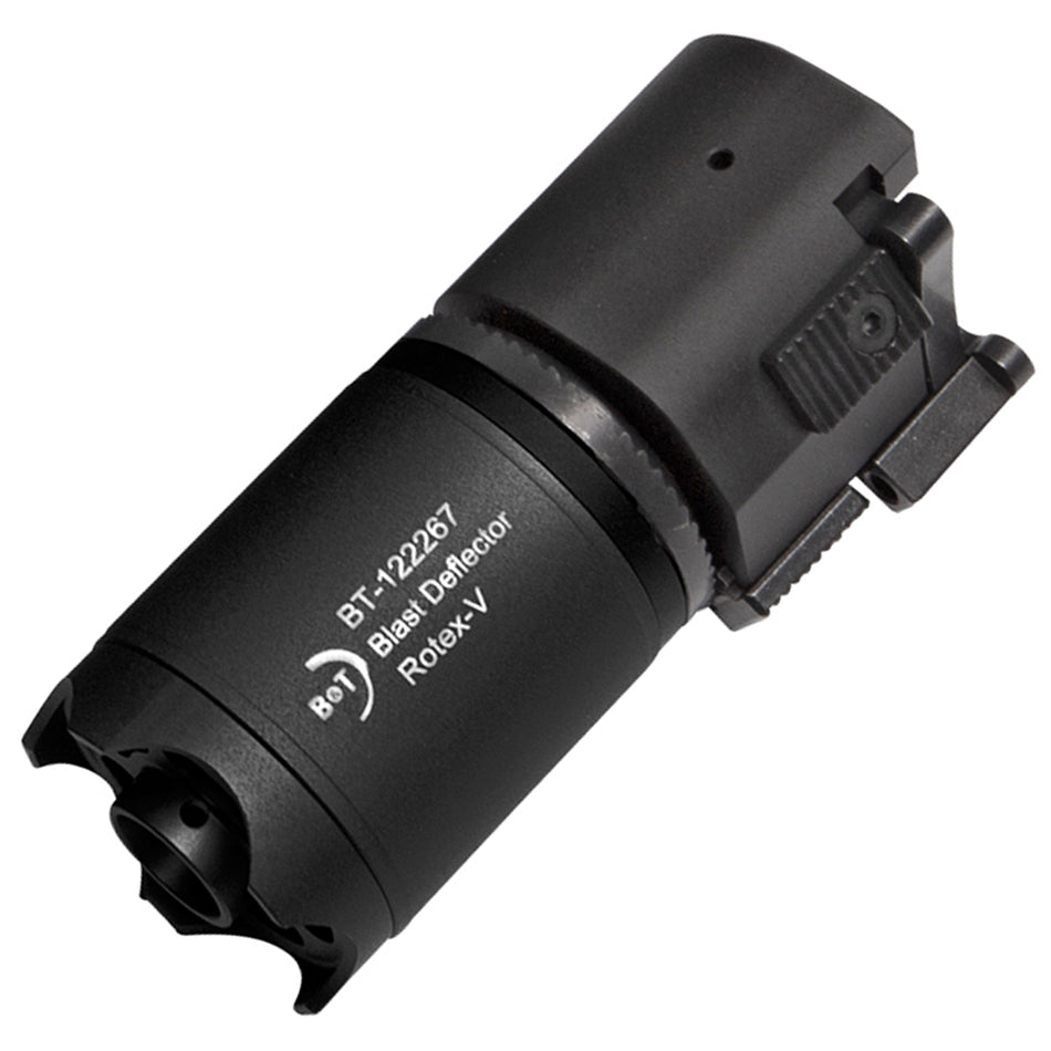 B&T Rotex-V Barrel Extension Mock Suppressor 95mm Blast Deflector Black 