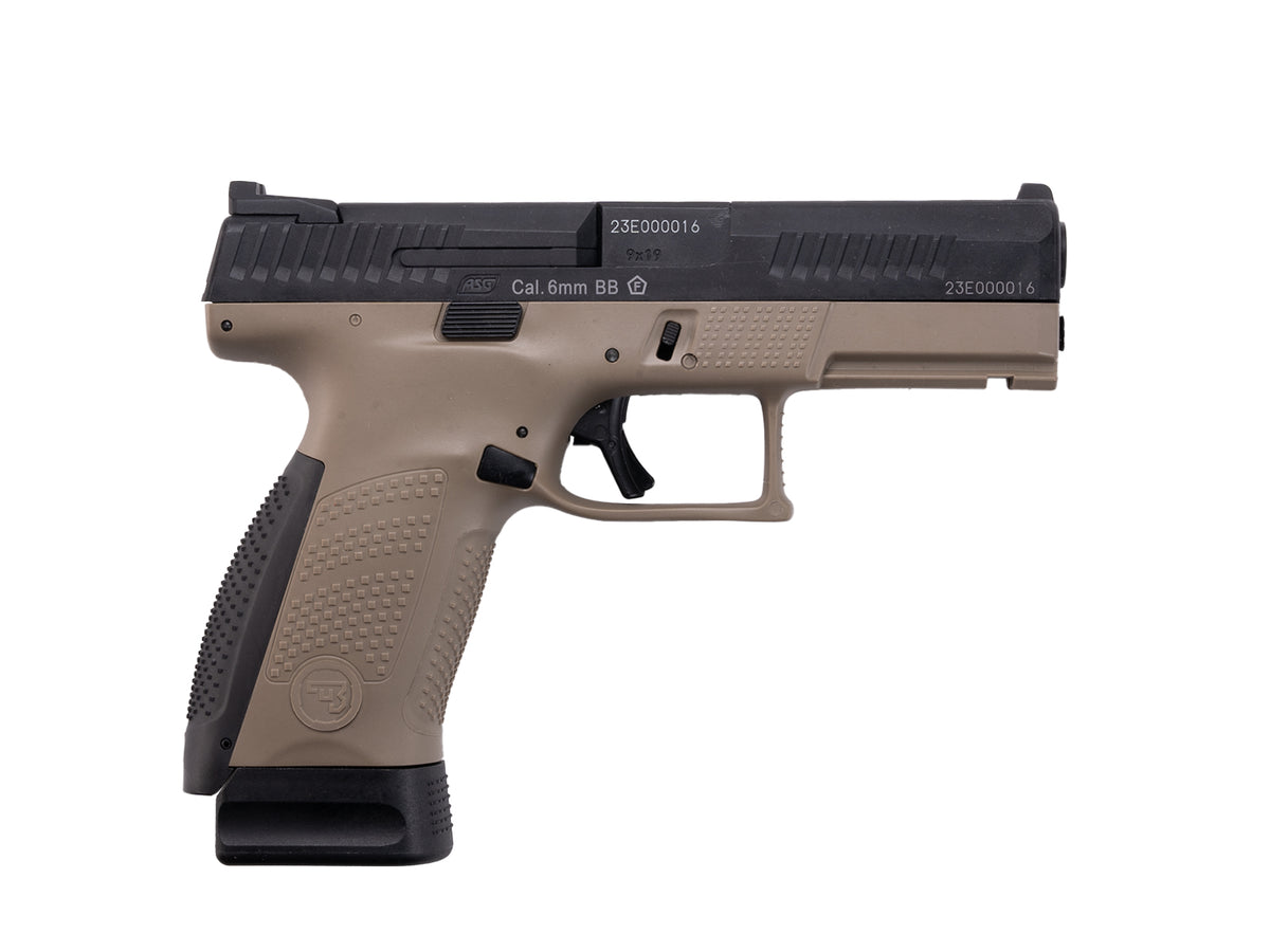 ASG CZ P-10C Airsoft Pistol Co2 GBB Black / FDE 20%