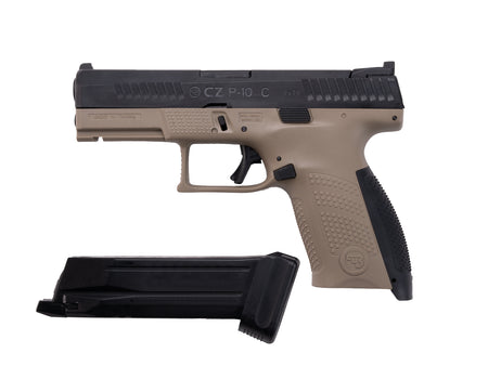 ASG CZ P-10C Airsoft Pistol Co2 GBB Black / FDE 20%