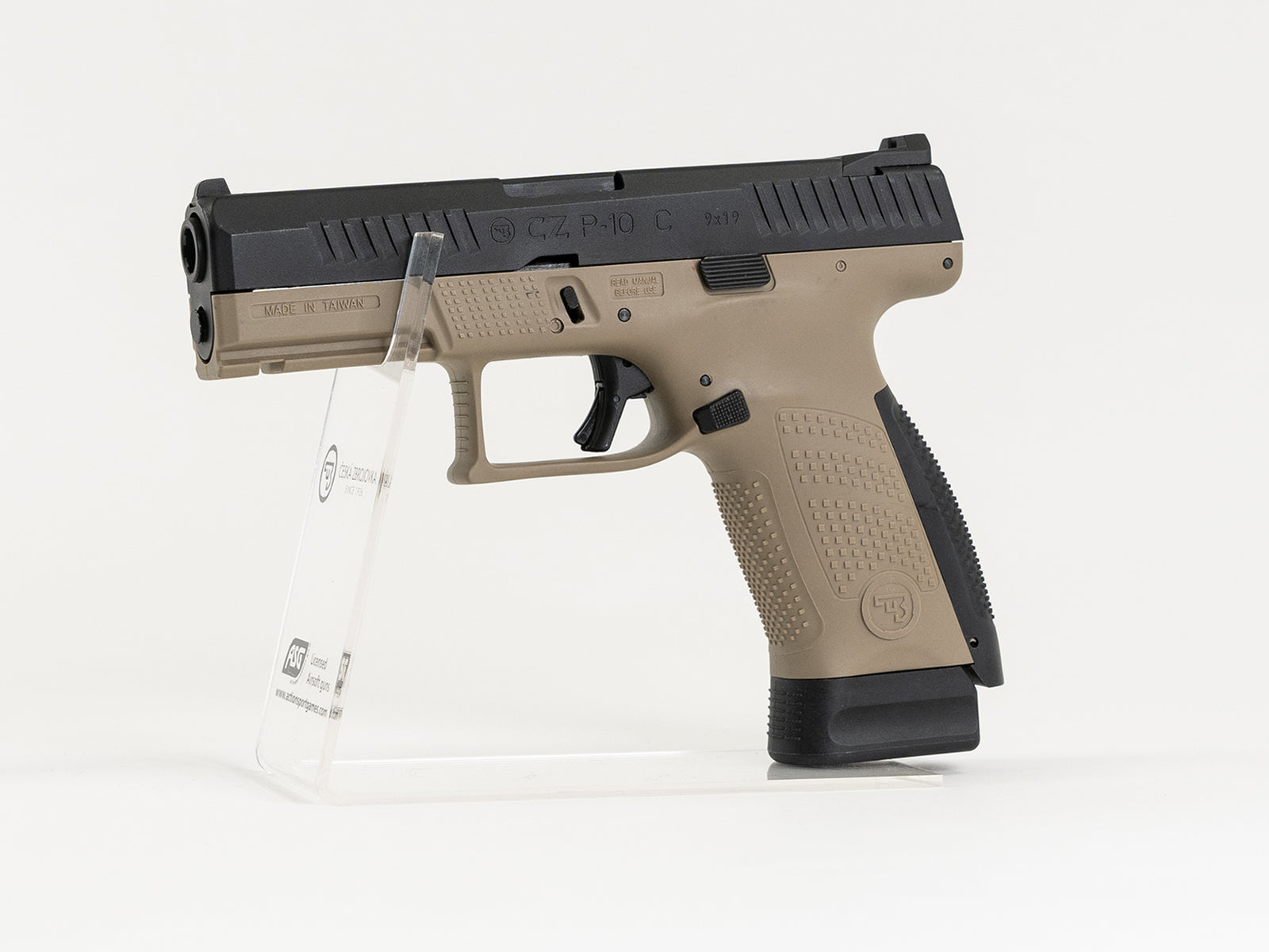 ASG CZ P-10C Airsoft Pistol Co2 GBB Black / FDE 20%