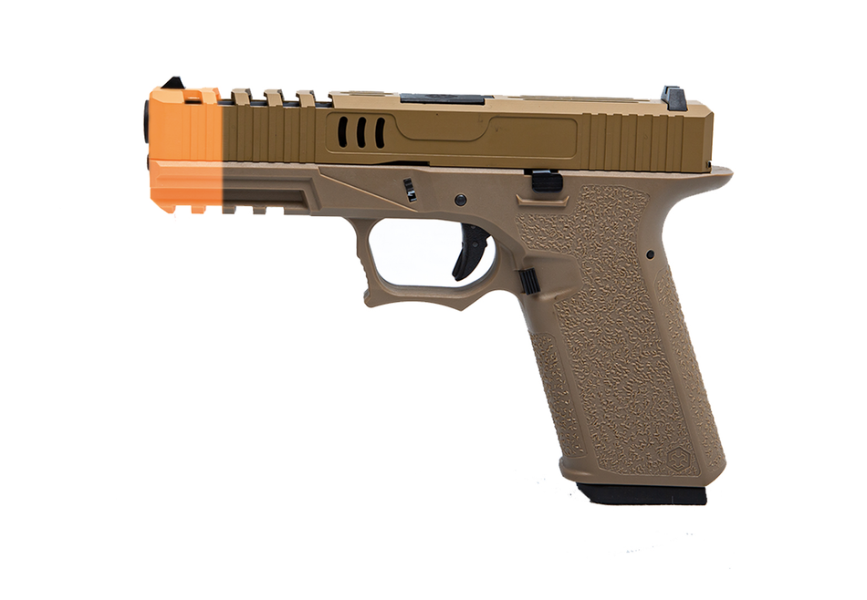Cybergun Armorer Works Custom VX7 Airsoft Pistol Mod 2 Tan GBB