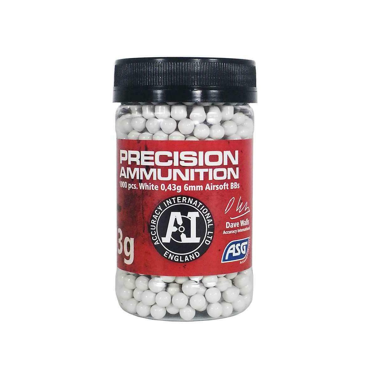 ASG Accuracy Precision Airsoft bb's 0.43g 1000 Bottle