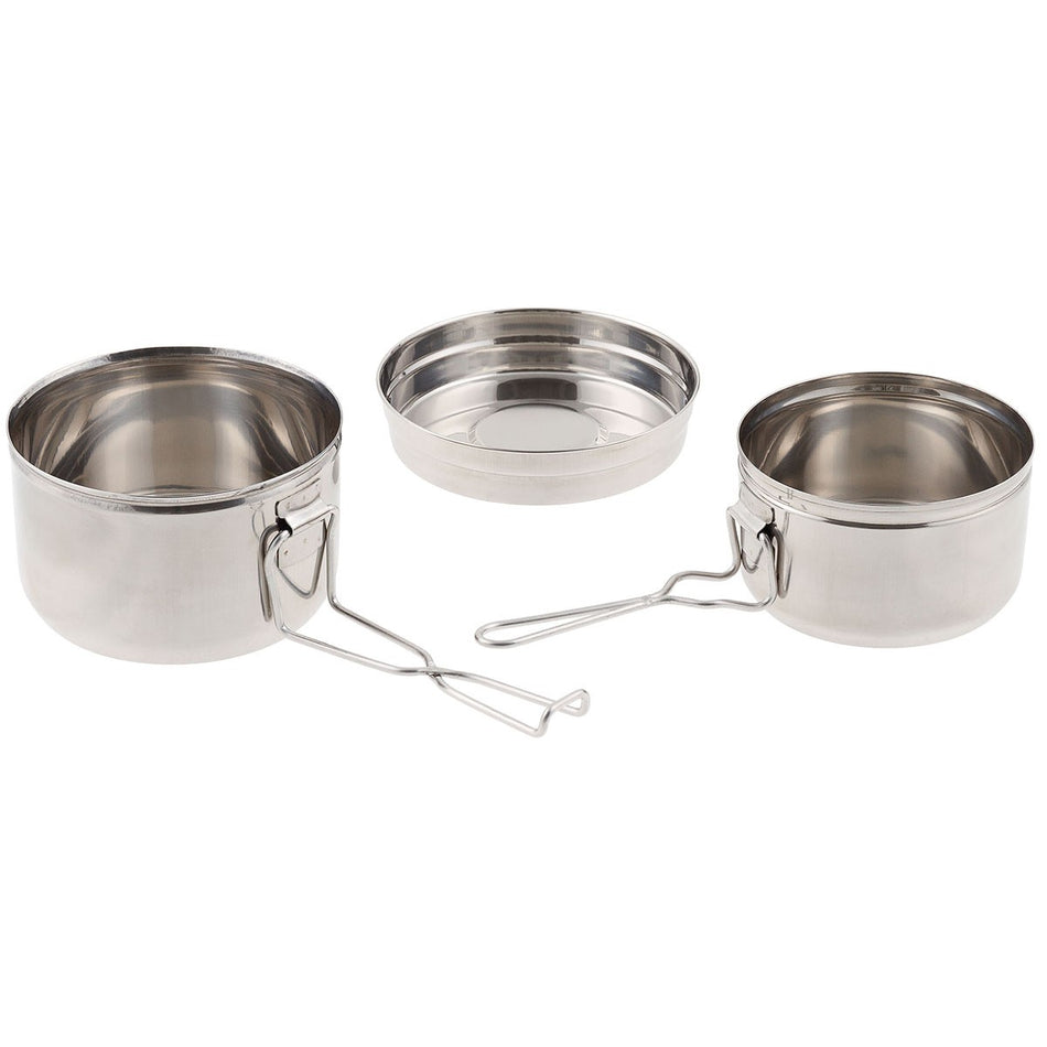MFH CZ Mess Tin Kit Cooking Pot Stainless Steel 3 Part 