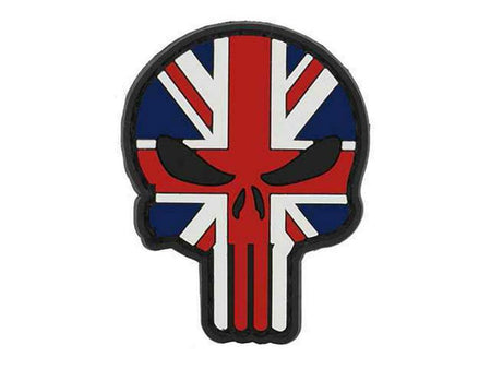 Cobra Rubber Patch UK Skull Red Blue