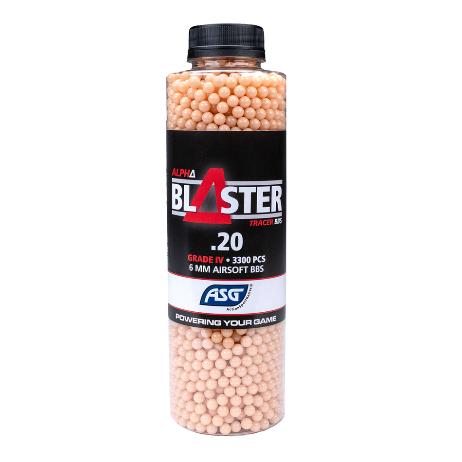 ASG Alpha Blaster Airsoft Red Tracer BBs 0.20g 3300 1 Bottle