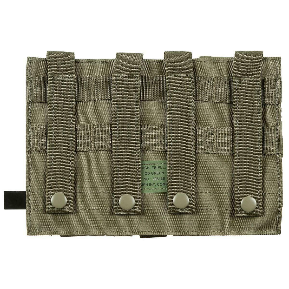 MFH TRIPLE MAGAZINE POUCH M-SERIES GREEN