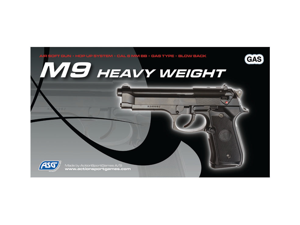 ASG Airsoft M9 Pistol GBB Green Gas