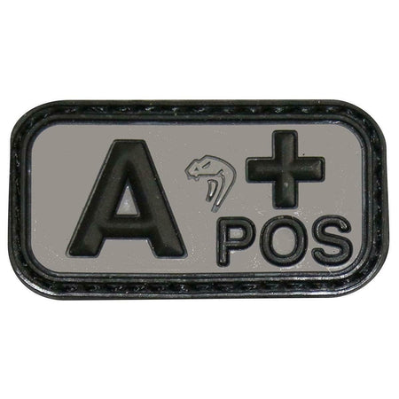 Viper Rubber Blood Group Patch Black