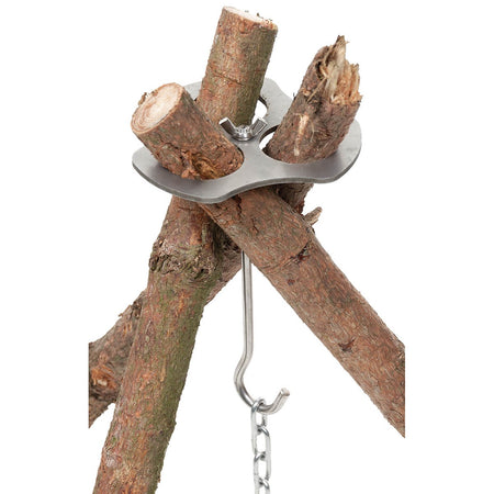 Fox Outdoors Camp Fire Tripod Cooking Pot Holder Stainless Steel