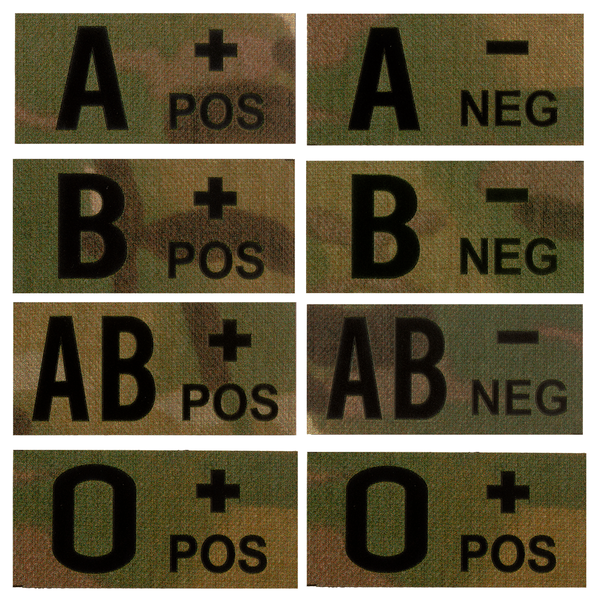 Claw Gear IR Blood Group Patch Multicam 