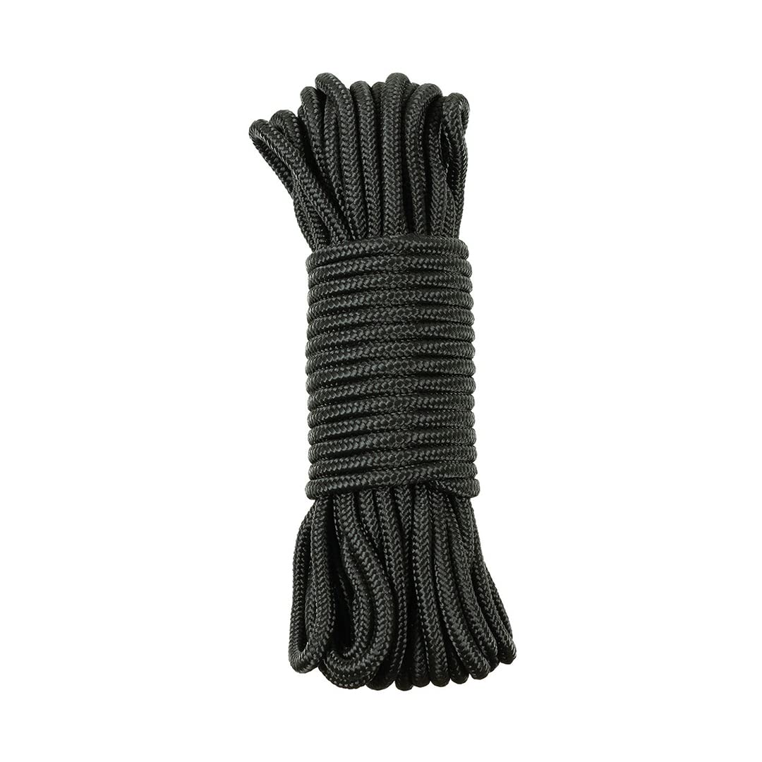 MFH Bivvi Shelter Rope 5mm Dia 15m L Black