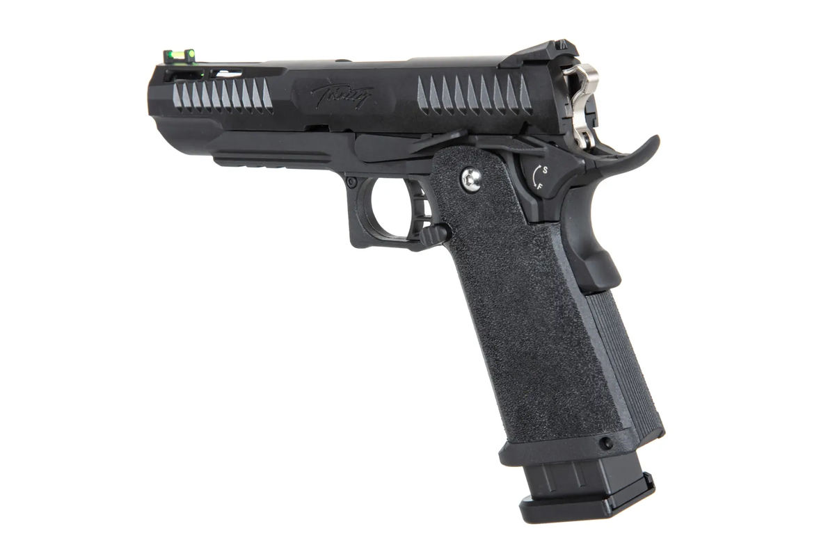Modify Trinity Hi-Capa 5.1 Airsoft Pistol Nylon slide Green Gas Black