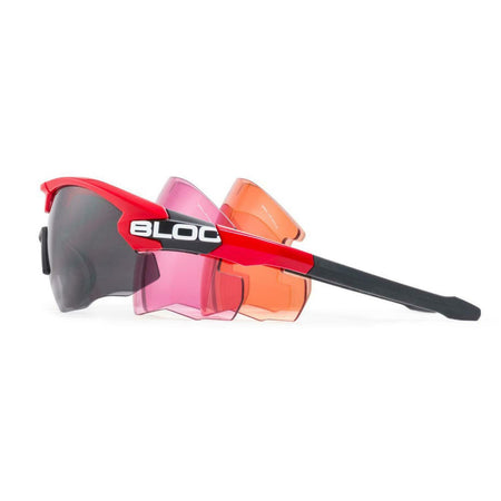 GMK BLOC Hulk 3 Lens Shooting Glasses Red Frame 