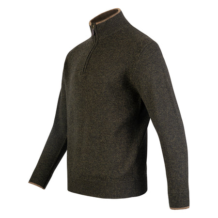 Jack Pyke Mens Ashcombe Pullover Zipknit Dark Olive 
