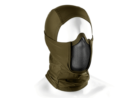 Invader Gear Mk.III Hood Balaclava With Steel Half Face Airsoft Mask
