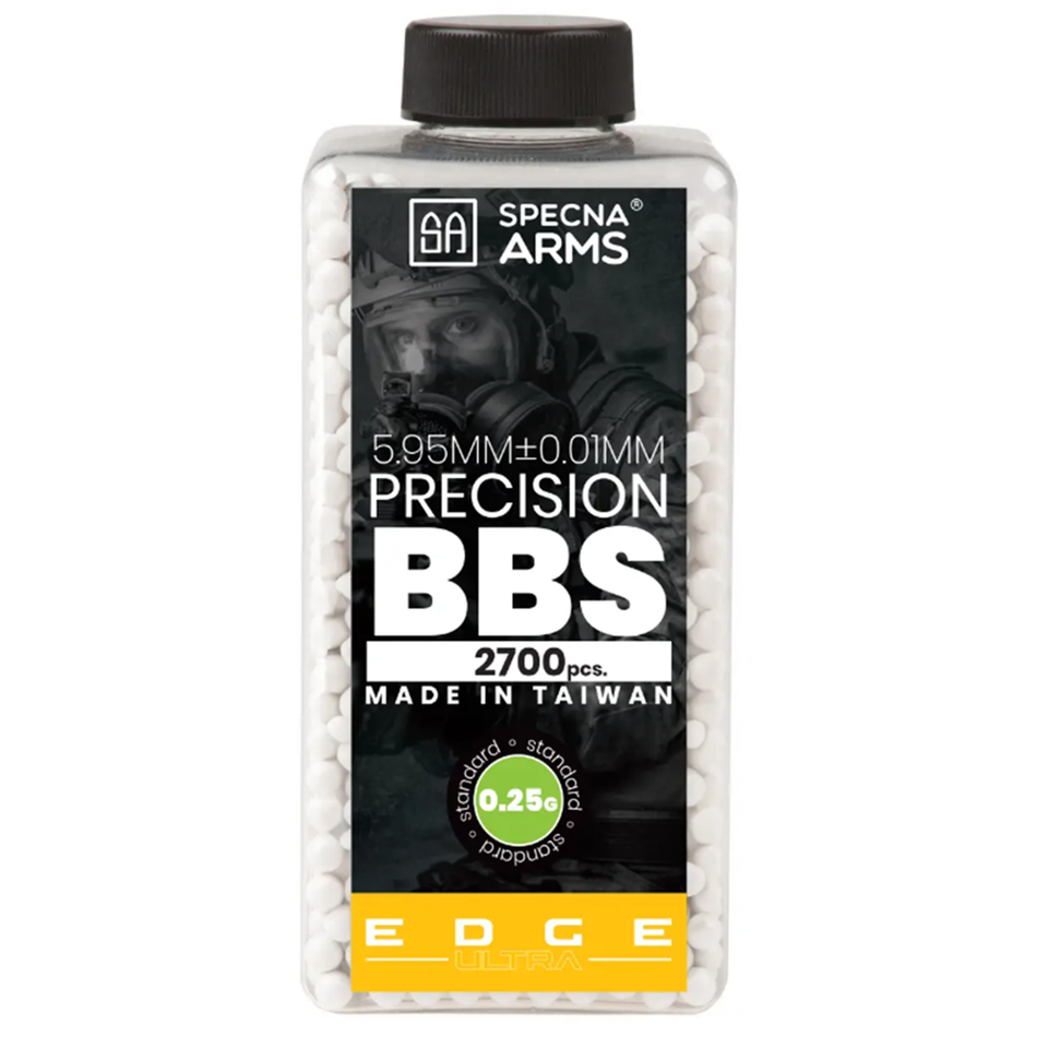 Specna Arms EDGE Ultra Airsoft BB’s Ammo Pellets 0.25g 2700 Bottle