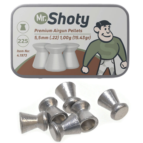 Umarex Mr Shoty Air Gun Rifle Pellets 5.5mm / .22 Flathead 225 Tin
