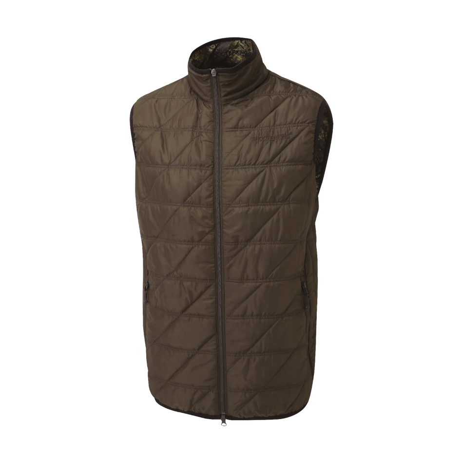 ShooterKing Mens Reversible Body Warmer Brown Olive Forest Mist