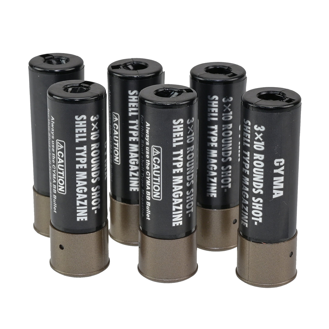 Cyma Airsoft Shotgun Shell x 6 Black 