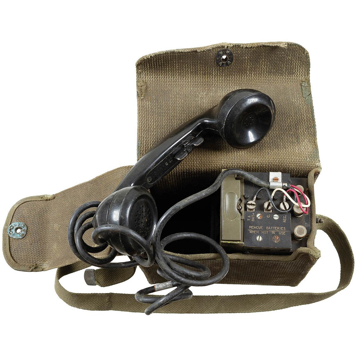 Ex Army Surplus US Field Phone EE-8 With Cotton Case