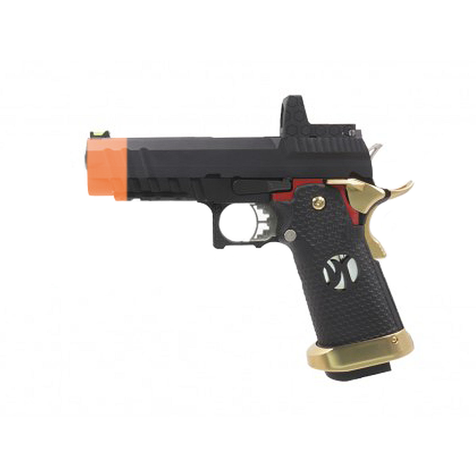 Armorer Works Airsoft HX2601 Green Gas Hi-capa 4.3 with Faux Red Dot 6mm