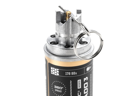 Krytac Tornado 3 Timer Frag Airsoft Gas Grenade Black