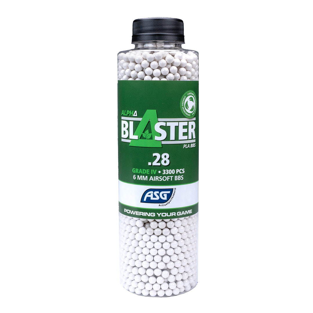ASG Alpha Blaster Bio PLA Airsoft BB’s 0.28g 3300 X 1 Bottle