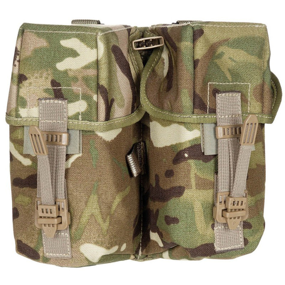 Ex-Army PLCE British Surplus Osprey Double Ammo Magazine Pouch MTP Camo