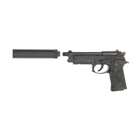 KJ Works Threaded Outer Barrel For Airsoft M9 Series CW Thread Black